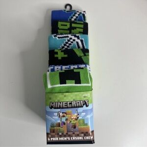 Minecraft Black and Green Casual Socks